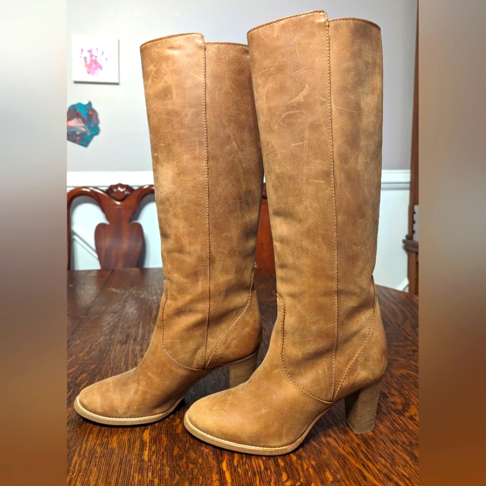 J Crew genuine leather tall boots, 7.5